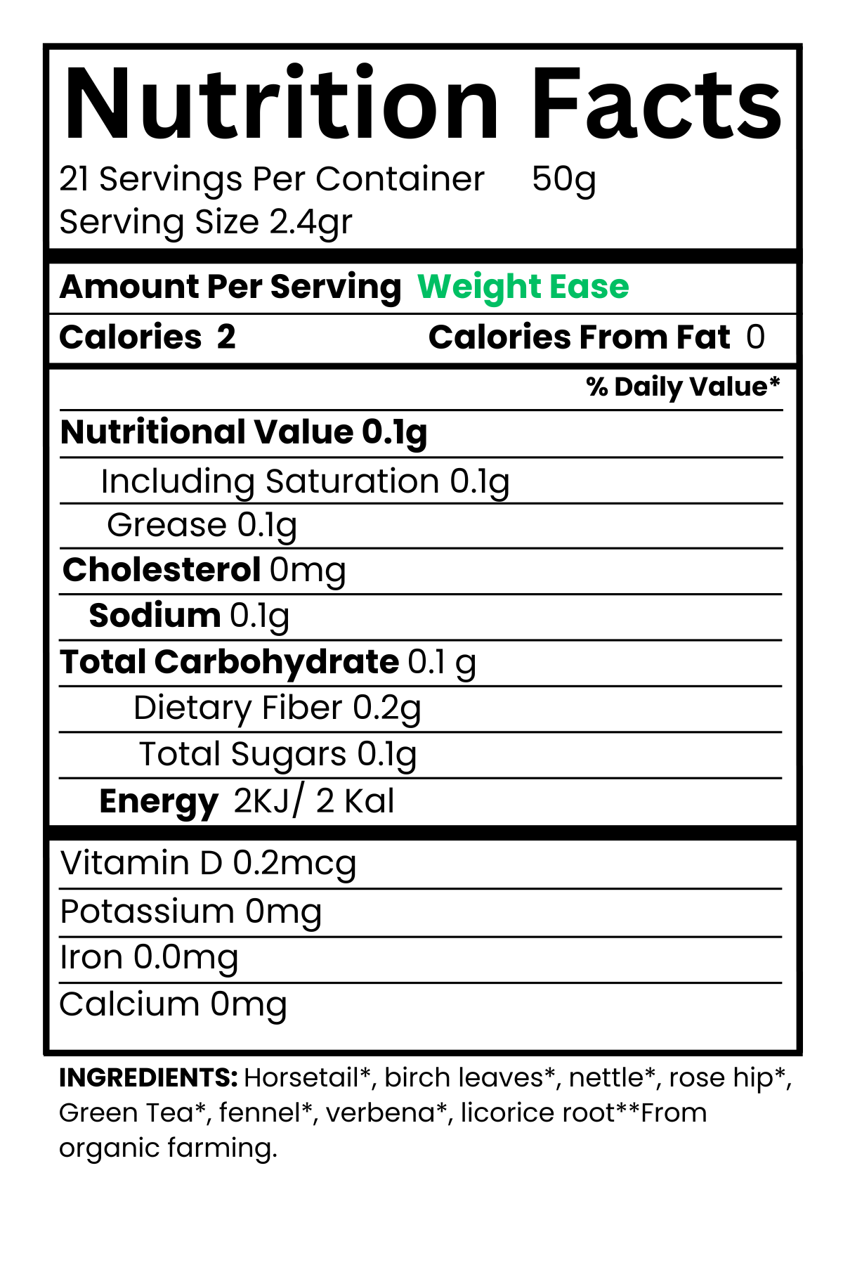 Weight Ease Tea